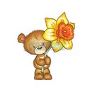 CL138 Штамп "Милтон с нарциссом" (Milton with Daffodil)
