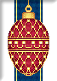 Схема "Red Faberge Christmas Egg with Perls"