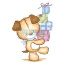 CL065 Штамп "Тоби с подарком" (Toby with Present)