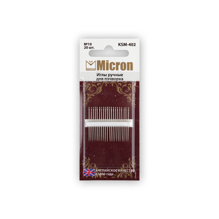 №10 Иглы для пэчворка "Micron" KSM-402 (20 шт. в блистере)