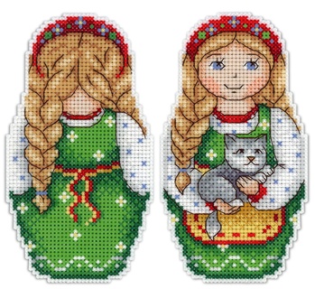 Весна зелена (матрешка) (пластиковая канва)