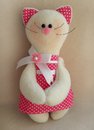 C007 Кошечка в красном платье в горох "CAT'S STORY" (набор для изготовления игрушки)