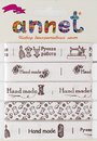019 "Ручная работа" 16 мм*1 м набор декоративных лент Annet