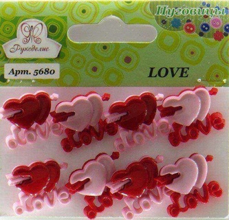 5680 Пуговицы "Love" (8 шт.)