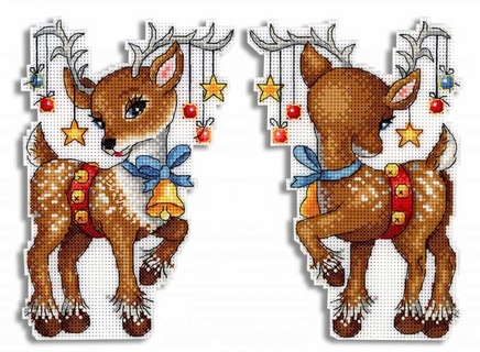Рождественский помощник (ёлочная игрушка) (пластиковая канва)