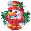 Новогодние игрушки. Снеговик (пластиковая канва)