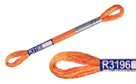R3196 яр.-оранжевый вискоза (нити для вышивания)