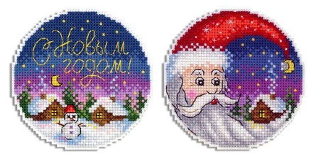 Новогодняя сказка (ёлочная игрушка) (пластиковая канва)
