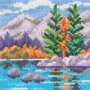 Краски лета. Горное озеро (11*11 см)