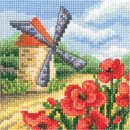 Краски лета. Мельница (11*11 см)