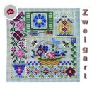 Материалы для MHCB229 "Садовый сэмплер" (Garden Sampler) (канва голубая)
