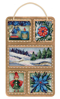 Зимний коллаж (26*17 см) (деревянная основа)
